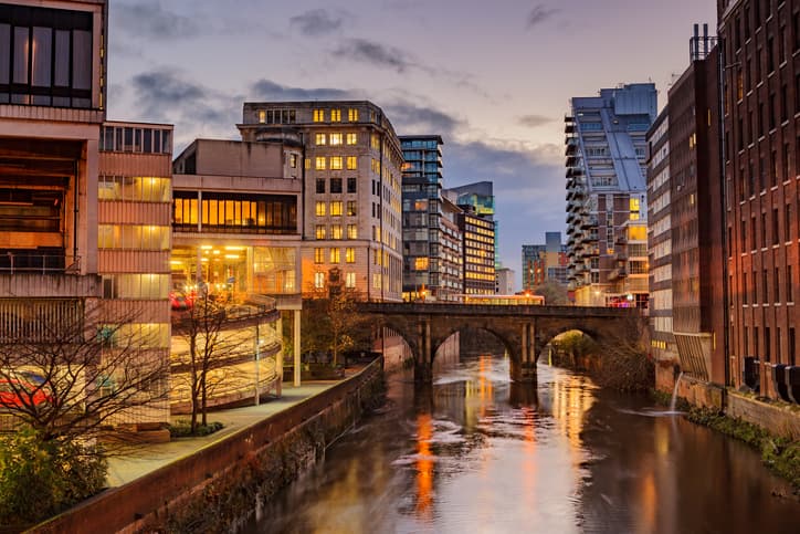 Manchester during the evening